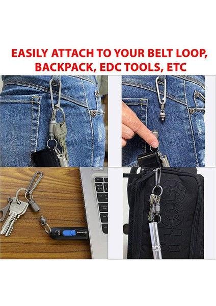 Titanyum Karabin ve Keyrings ile Hızlı Serbest Bırakma Anahtarı Seti - Gelişmiş Titanyum Döner Klips 360 Derece Rotasyon (Yurt Dışından) fırsatları
