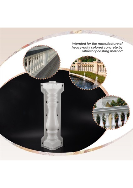 60X14CM Roman Sütun Kalıbı Balkon Bahçe Havuzu Çit Çimento Korkuluk Alçı Beton Kalıp Sütunu Kalıp Korkusu Binası (Yurt Dışından) fiyatları