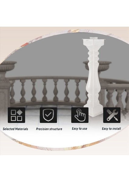 60X14CM Roman Sütun Kalıbı Balkon Bahçe Havuzu Çit Çimento Korkuluk Alçı Beton Kalıp Sütunu Kalıp Korkusu Binası (Yurt Dışından) modelleri