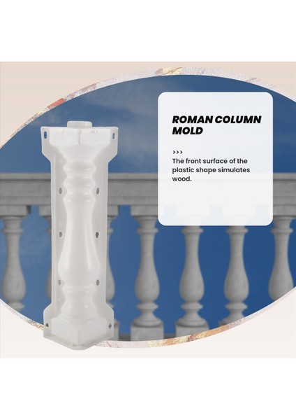 60X14CM Roman Sütun Kalıbı Balkon Bahçe Havuzu Çit Çimento Korkuluk Alçı Beton Kalıp Sütunu Kalıp Korkusu Binası (Yurt Dışından) fırsatları