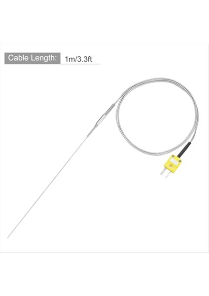 K Tip Termokupl Tapalı Sayacı Sıcaklık Sensörü Probu -50 Ila 1100 ° C 3 3ft Tel 0 5X300MM (Yurt Dışından) fiyatları