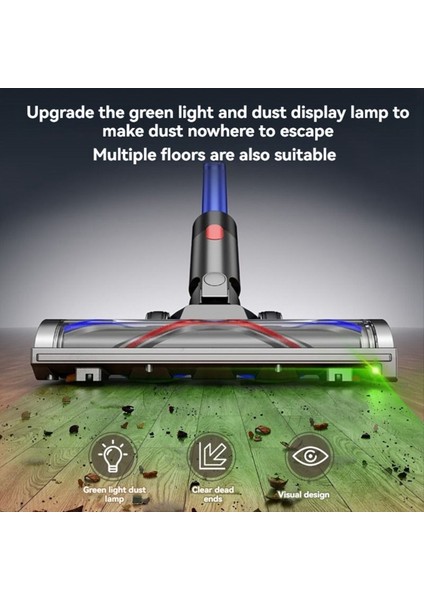 Dyson V7 V8 V10 V11 V15 Ahşap Zemin Halı Için Vakum Bağlanması V LED Işıkları Diğer Kullanma (Yurt Dışından) modelleri