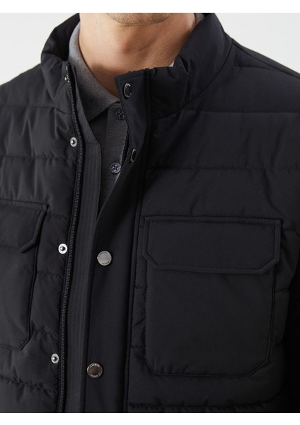 Yeni Sezon Standart Kalıp Dik Yaka Erkek Şişme Mont modelleri