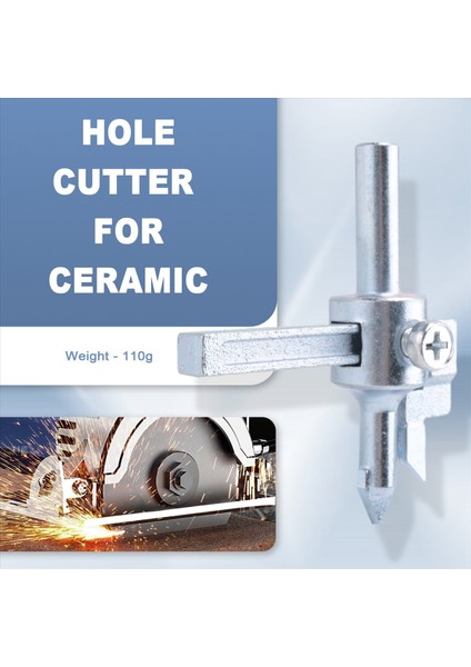 Seramik Karo Tungsten Için Ayarlanabilir Daire Karo Kesici Delik Kesici Alet Seramik Karo Güç Alet Aksesuarı Için Karbür Matkap Ucu (Yurt Dışından) fırsatları