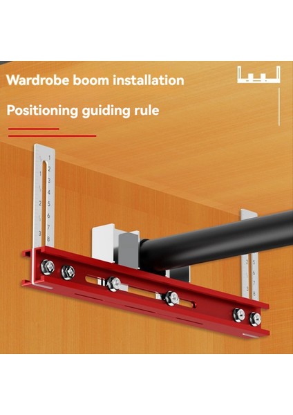 Gardırop Bomu Kurulumu Için Konumlandırma Cetveli Montaj Marangozluk Delme Bulucu Süspansiyon Çubuğu Kurulum Aracı (Yurt Dışından) fiyatları