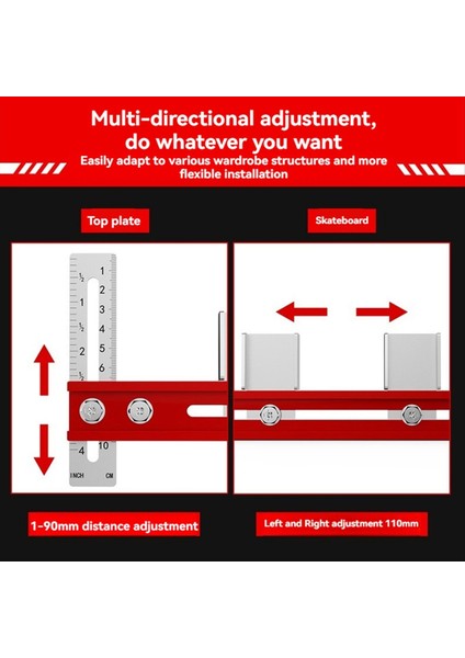 Gardırop Bomu Kurulumu Için Konumlandırma Cetveli Montaj Marangozluk Delme Bulucu Süspansiyon Çubuğu Kurulum Aracı (Yurt Dışından) fırsatları