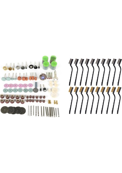 161 Pcs Elektrikli Gravür Mini Matkap Parlatma Takımı ve 20 Pcs Tel Fırçası Metal Fırça (Yurt Dışından)