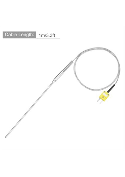 K Tip Termokupl Tapalı Sayacı Sıcaklık Sensörü Probu -50 Ila 1100 ° C 3 3ft Tel 4X150MM (Yurt Dışından) fiyatları
