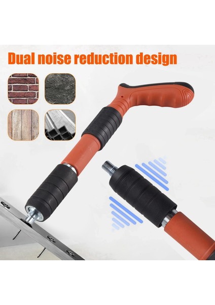 2x Mini Nailer Aracı Manuel Tırnak Makinesi Taşıma Araçları Hava Çivi Makinesi Ayarlanabilir Çimento Duvar Çivi Çivisi Ahşap Işleme (Yurt Dışından) fırsatları