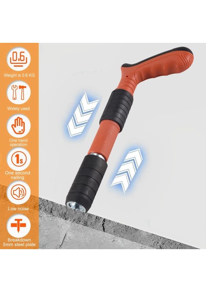 2x Mini Nailer Aracı Manuel Tırnak Makinesi Taşıma Araçları Hava Çivi Makinesi Ayarlanabilir Çimento Duvar Çivi Çivisi Ahşap Işleme (Yurt Dışından) indirimleri