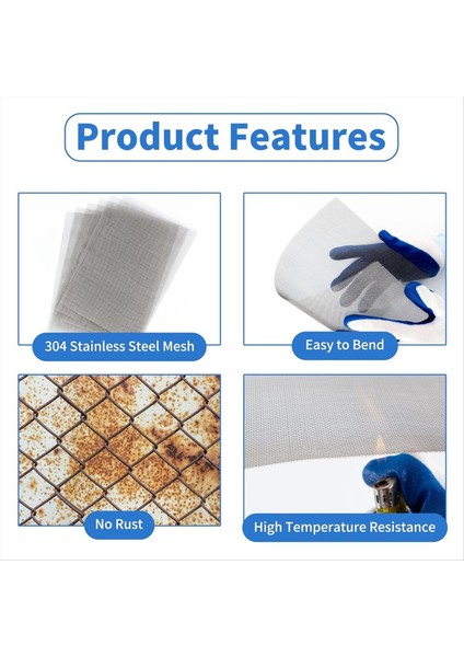 6 Adet Tel Örgü Ekran 20 Örgü Paslanmaz Çelik Örgü Dıy Projeleri Kafes Havalandırma Bahçe Pencere Ekranı Filtre Ağı Vb (Yurt Dışından) modelleri