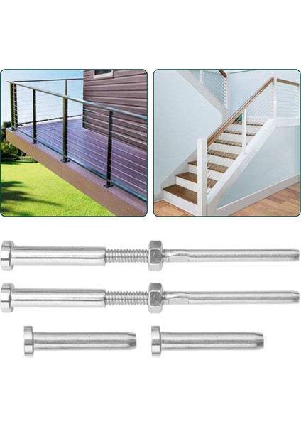 Stemball Tavan ve Görünmez Hex Başlıklı Damızlık Saplama Gerginliği Uç Takım Terminal Kombinasyon Paketi 1/8 Inç Kablo Korkuluk T316 Deniz Sınıfı Paslanmaz Çelik 10 Çift (Yurt Dışından) fırsatları
