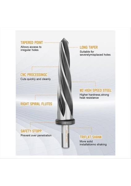 7/8inch Matkap Köprüsü/1/2 Inç Shank M2 Hss ile Inşaat Raybası Bit Çelik Metal Için Konik Kesicilik Raybi Bit Aracı (Yurt Dışından) fiyatları