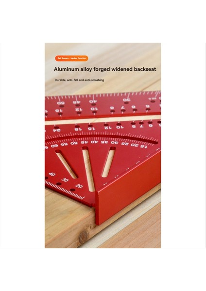 Ağaç Işleme Üçgen Cetvel Alüminyum Alaşım Ağaç Işleme Özel Sağ Açılı Cetvel 7inç Metrik 90 Derece Açılı Cetvel Siyah (Yurt Dışından) fiyatları