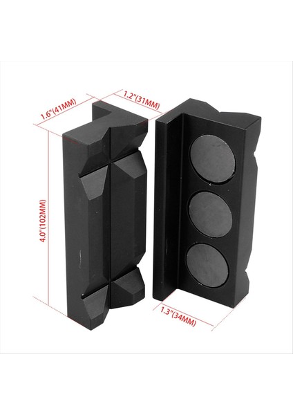 4 Inç Mengene Çene Pedleri Manyetik Alüminyum Mengene Çene Kapakları Geri Dönüşümlü Boru Mengene Çok Amaçlı Mengene Koruma Ekleri 2pcs Mavi (Yurt Dışından) indirimleri