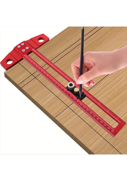 Ahşap Işleme 2-In1 Sondaj Konumlandırma Skorlama Cetveli Scriber Işaretleme T Kare Doweling Jig ile 6/8/10MM Matkap Sleve A (Yurt Dışından) indirimleri