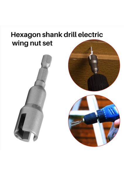 4pcs Güç Kanadı Somun Sürücüsü Seti Yuva Kanadı Fındık Matkap Bit Soket Anahtarı Araçları Seti 1/4 Inç Hex Shank Matkaplar Bit (Yurt Dışından) modelleri