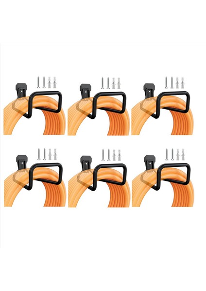 6x Bahçe Hortumu Tutucu Duvar Montajı Dışarı Için Duty Su Hortumu Askı Metal Hortum Makaraları Hortum Hortum Hortum Hortum (Yurt Dışından)