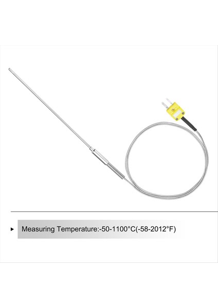 K Tip Termokupl Tapalı Sayacı Sıcaklık Sensörü Probu -50 Ila 1100 ° C 3 3ft Tel 3 2X150MM (Yurt Dışından) indirimleri