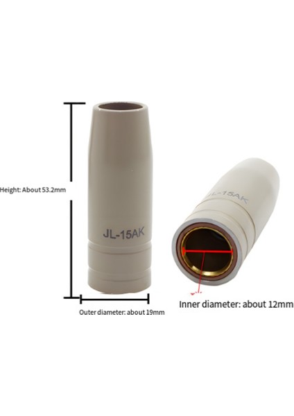 15AK Kaplama Koruması Meme Çekmeyen Kaynak Cürufu Avrupa Havasız Gaz Koruma Makinesi Koruyucu Sleve 5pcs (Yurt Dışından) fırsatları