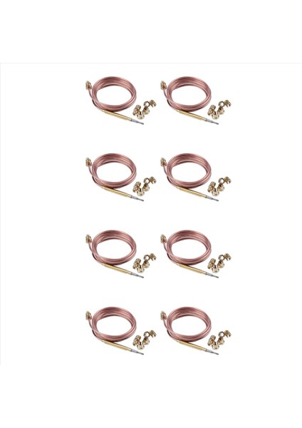 8pcs 1500MM Gaz Sobası Evrensel Termokupl Kiti M6X0 75 Taşma Somunlu (40) Yedek Termokupl (Yurt Dışından)