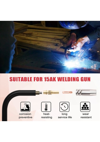 14PCS 15AK Kaynak Aksesuarları Sarf Malları 0 6mm Mig Torch Gaz Missül Ipucu 15AK Mig Tutucusu (Yurt Dışından) fırsatları