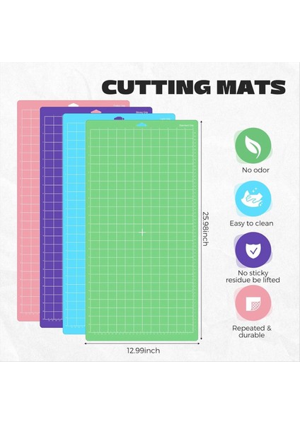 6 Paket Kesme Paspası 12 x 24 Inç Zanaat Için Kesme Paspasları Standart Güçlü Yapışkan Kesim Mat Değişimi (Yurt Dışından) fırsatları