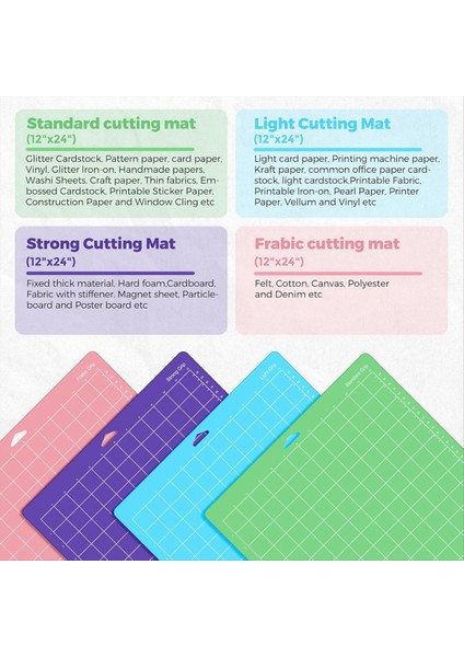 6 Paket Kesme Paspası 12 x 24 Inç Zanaat Için Kesme Paspasları Standart Güçlü Yapışkan Kesim Mat Değişimi (Yurt Dışından) indirimleri