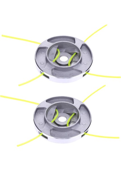 2x Alaşım Başı Metal Düzeltici Kafa Fırça Kesici Yedek Parçalar Fırça Kesici Çim Düzeltici Için Çarpma Besleme Kafası (Yurt Dışından)
