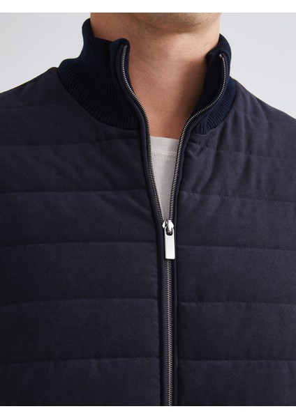 Yeni Sezon Standart Kalıp Dik Yaka Erkek Triko Mont modelleri