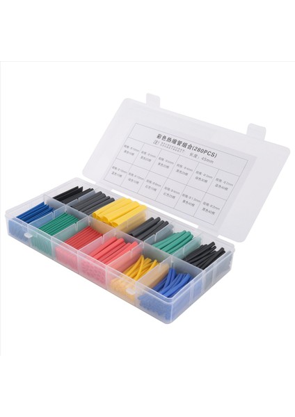 280 Pcs Isı Büzülme Tüpü 2 1 Tel Kullanım Elektrik Tel Kablo Kablo Salmı Çıkarılı Yalıtılık Iyi Kullanım Termal 5 Renk Plastik Kutuda 8 Boyut (Yurt Dışından)