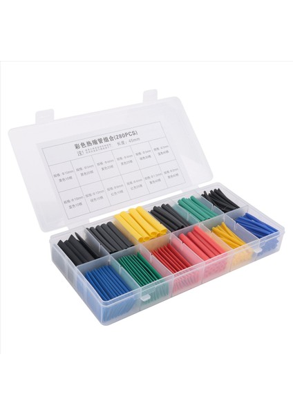 280 Pcs Isı Büzülme Tüpü 2 1 Tel Kullanım Elektrik Tel Kablo Kablo Salmı Çıkarılı Yalıtılık Iyi Kullanım Termal 5 Renk Plastik Kutuda 8 Boyut (Yurt Dışından) fiyatları