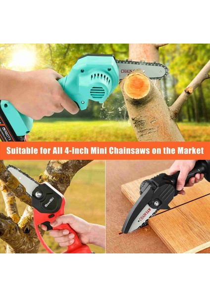 3pcs 4 Inç 1/4 Inç Kılavuz Testere Zinciri 4 Inç Kordonsuz Elektrik Protesto Edilen Pil El Motorlu Testere Için Mini Testere Zinciri (Yurt Dışından) modelleri
