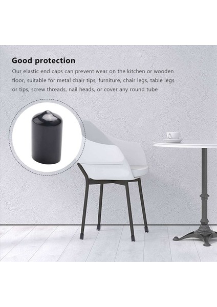 20PCS Kauçuk Uç Kapakları 16MM Kimlik Pvc Yuvarlak Tüp Cıvatası Kapak Vidalı Iplik Koruyucular Siyah (Yurt Dışından) modelleri