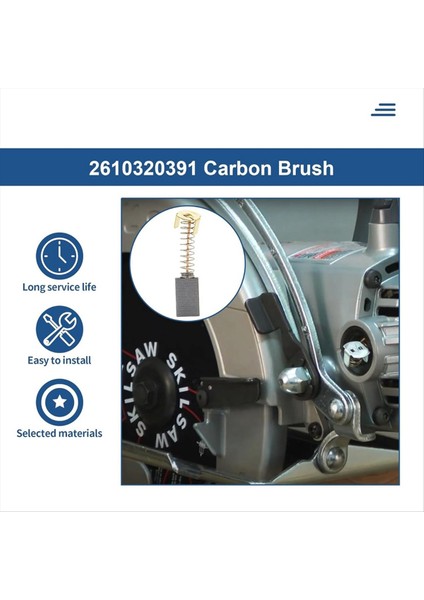 2610320391 1619X08020 1619X07410 Için Karbon Fırçası 1619X01351 HD77 - S77 Cır Testere (6/paket) ile Uyumlu (Yurt Dışından) fiyatları