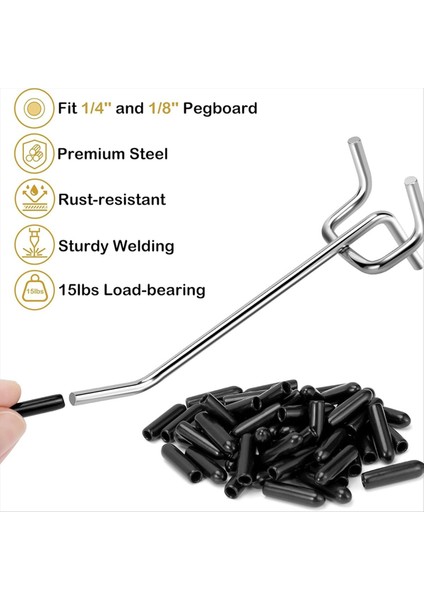 Pegboard Kancaları 26 Paket 4 Inç Asma Için Peg Tahtası Kancaları Garaj Için 1/4inch Peg Tahtası Organizatör Aksesuarları (Yurt Dışından) modelleri