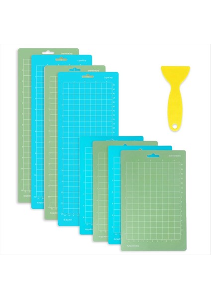Cricutjoy Için 8 Paket Kesme Paspasları - (4 5x6 5in 4 5X12IN) Yeşil ve Mavi Kesme Paspasları (4 Küçük ve 4 Büyük Paspas) (Yurt Dışından)