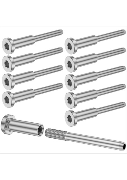 10PCS Görünmez Kablo Korkuluk Kiti Kablo Korkuluk Için Swage Saplama Sonu Swaj Gerginlik Kablo Korkuluk Sistemi Ahşap Için (Yurt Dışından)