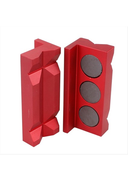 4 Inç Mengene Çene Pedleri Manyetik Alüminyum Mengene Çene Kapakları Geri Dönüşümlü Boru Mengene Çok Amaçlı Mengene Koruma Ekleri 2pcs Kırmızı (Yurt Dışından) fiyatları