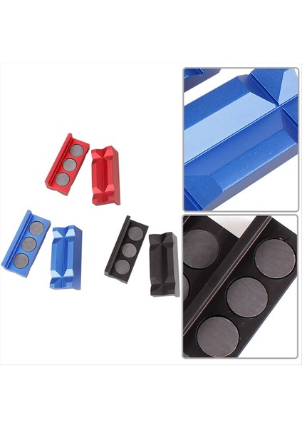 4 Inç Mengene Çene Pedleri Manyetik Alüminyum Mengene Çene Kapakları Geri Dönüşümlü Boru Mengene Çok Amaçlı Mengene Koruma Ekleri 2pcs Kırmızı (Yurt Dışından) fırsatları