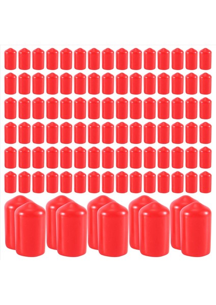 100PCS Kauçuk Uç Kapakları 9 5mm Kimlik Pvc Yuvarlak Tüp Cıvata Kapağı Kapak Vidası Koruyucular Kırmızı (Yurt Dışından) modelleri