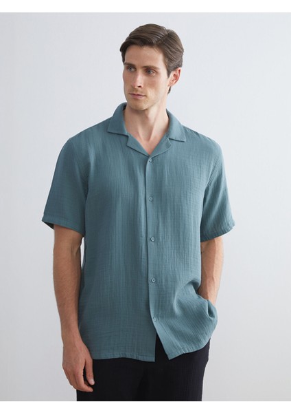Yeni Sezon Standart Fit Kısa Kollu Erkek Gömlek