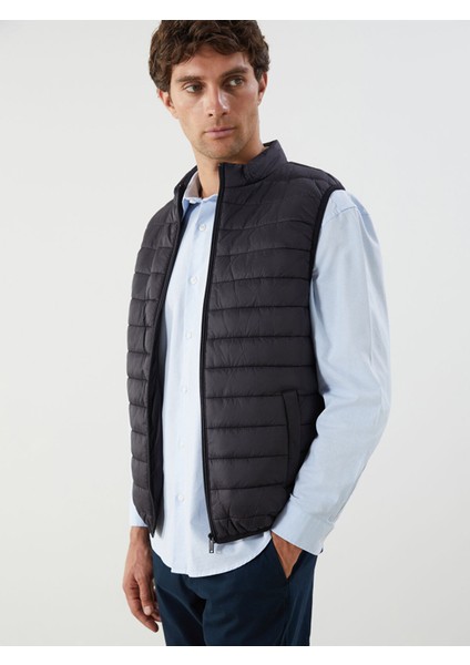 Yeni Sezon Standart Kalıp Dik Yaka Erkek Şişme Yelek