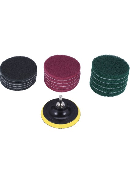 16PCS 4 Inç Matkap Güç Fırçası Kiremit Yıkıcı Ovma Pedi Temizleme Kiti 4 Inç Disk Ped Tutucu 3 Farklı Sertlik (Yurt Dışından)