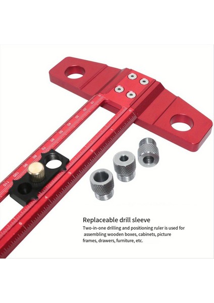Ahşap Işleme 2-1 Arada Sondaj Konumlandırma Puanlama Cetveli Scribribe T Square Dowelling Jig ile 6/8/10MM Matkap Kılıfı 30CM (Yurt Dışından) fırsatları