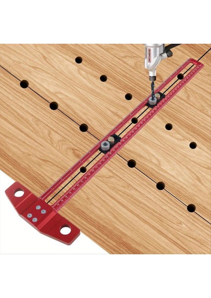 Ahşap Işleme 2-1 Arada Sondaj Konumlandırma Puanlama Cetveli Scribribe T Square Dowelling Jig ile 6/8/10MM Matkap Kılıfı 30CM (Yurt Dışından) indirimleri