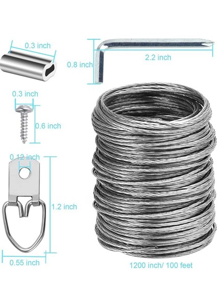 100 Adet Resim Asılı Tel Kiti 100 Feet Ağır Hizmet Tipi Tel Resim Foto Aynası Çerçevesi Için Asılı (Yurt Dışından) fiyatları
