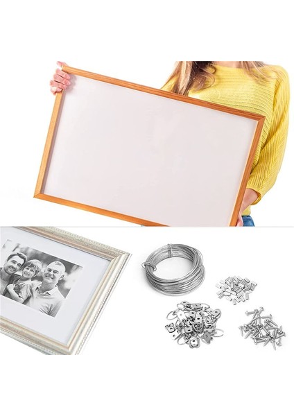 100 Adet Resim Asılı Tel Kiti 100 Feet Ağır Hizmet Tipi Tel Resim Foto Aynası Çerçevesi Için Asılı (Yurt Dışından) modelleri