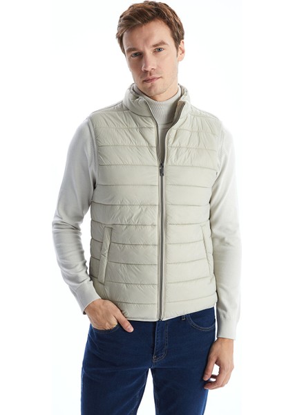 Yeni Sezon Standart Kalıp Dik Yaka Erkek Şişme Yelek