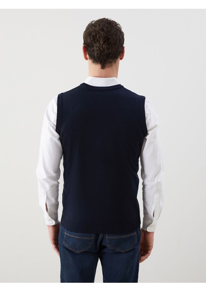 Yeni Sezon V Yaka Erkek Triko Yelek fırsatları